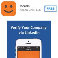 screenshot of iOS 7 app morale.me featured on hrexaminer.com February 14, 2014