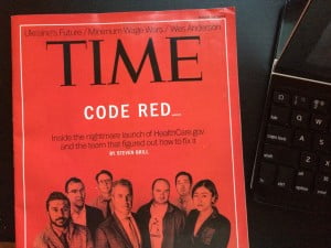 photo of time magazine cover about obamacare website debacle